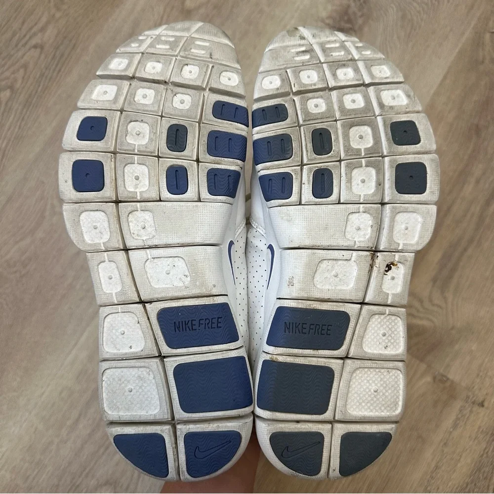 Nike Free White and Blue Men's Sneakers